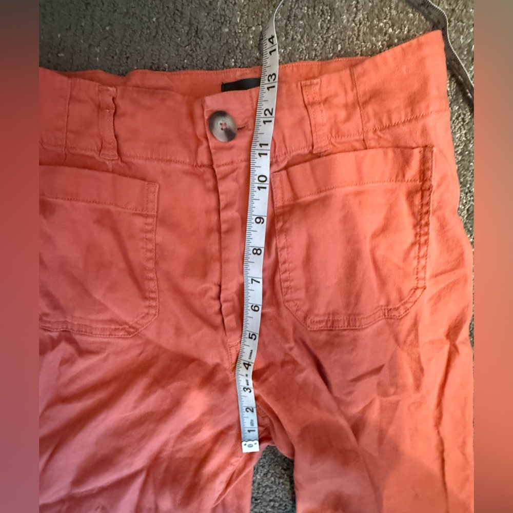 Maeve High-Rise Cropped Wide-Leg Pants in Terracotta Rust - Picture 9 of 11